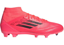 Load image into Gallery viewer, adidas F50 League Firm/Multi-Ground Turbo Aurora Black Platinum Metallic (Women's)