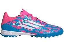 Load image into Gallery viewer, adidas F50 League Turf Solar Blue Cloud White Solar Pink