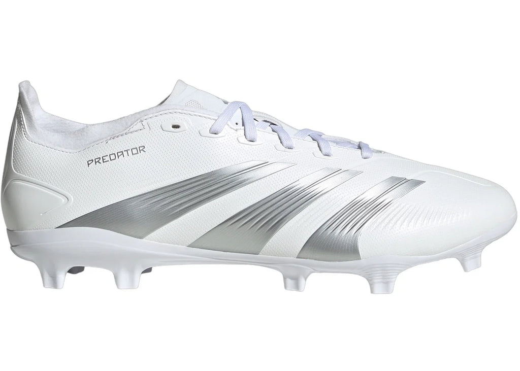 adidas Predator 24 League Low FG Cloud White Silver Metallic Grey