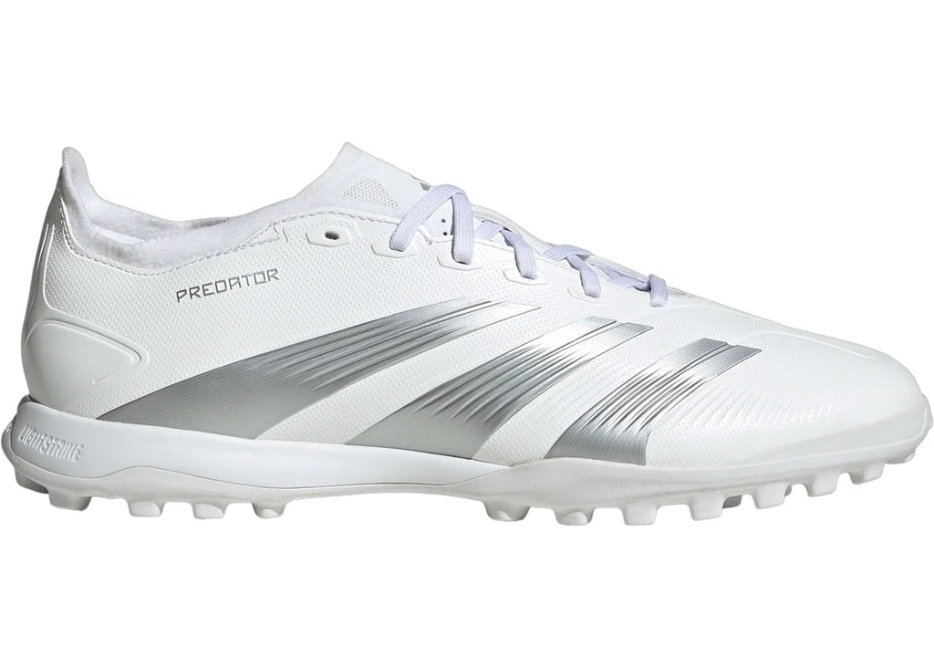 adidas Predator 24 League Low Turf Cloud White Silver Metallic Grey