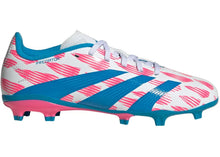 Load image into Gallery viewer, adidas Predator League FG Cloud White Solar Blue Solar Pink (GS)