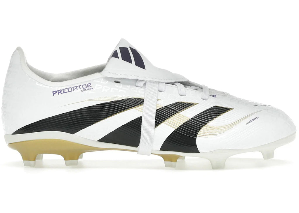 adidas Predator League Fold-Over Tongue FG/MG Cloud White Core Black Gold Metallic (GS)