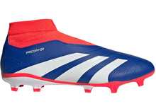 Load image into Gallery viewer, adidas Predator League Laceless FG Lucid Blue Cloud White Solar Red