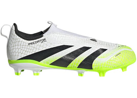 adidas Predator League Laceless FG/MG Cloud White Core Black Lucid Lemon (GS)