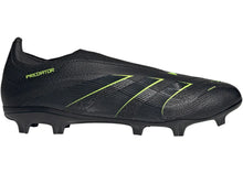 Load image into Gallery viewer, adidas Predator League Laceless FG/MG Core Black Carbon Lucid Lemon