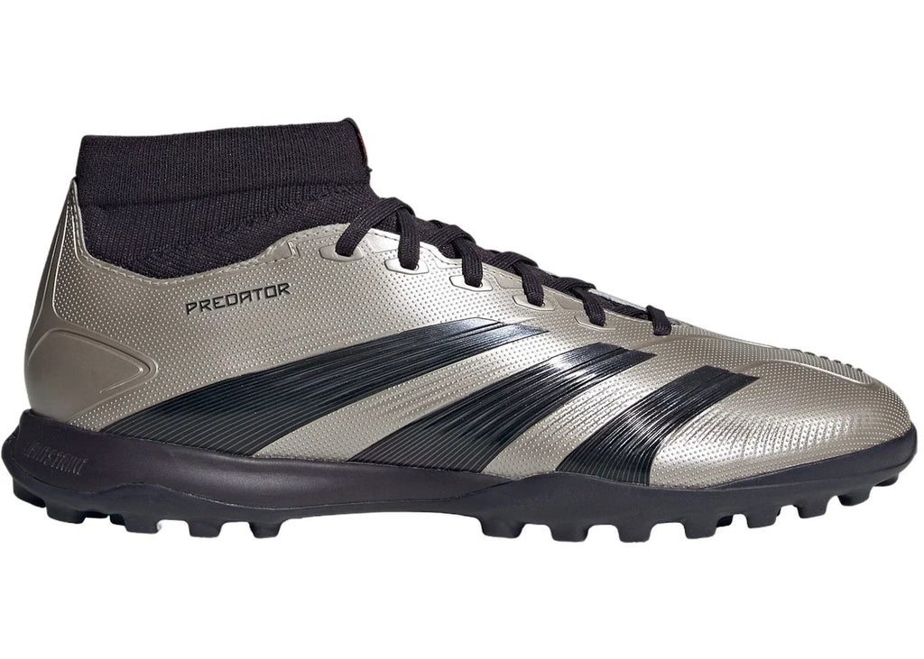 adidas Predator League Mid Turf Platinum Metallic Aurora Black Turbo