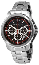 Load image into Gallery viewer, Maserati Successo Chronograph Black Dial Silver Steel Strap Watch For Men - R8873621009