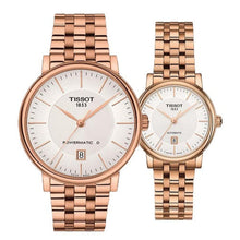 Load image into Gallery viewer, Tissot T Classic Carson Premium Automatic White Dial Rose Gold Steel Strap Watch for Men - T122.407.33.031.00