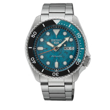 Load image into Gallery viewer, Seiko 5 Sports SKX Skeleton Green Dial Silver Steel Strap Watch For Men - SRPJ45K1