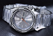 Load image into Gallery viewer, Seiko 5 Sports Special Edition Silver Dial Silver Steel Strap Watch For Men - SRPK09K1