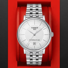 Load image into Gallery viewer, Tissot T Classic Carson Premium Powermatic 80 White Dial Silver Steel Strap Watch For Men - T122.407.11.031.00