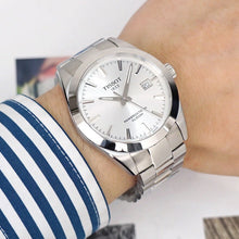Load image into Gallery viewer, Tissot Gentleman Powermatic 80 Silicium Silver Dial Silver Steel Strap Watch For Men - T127.407.11.031.00