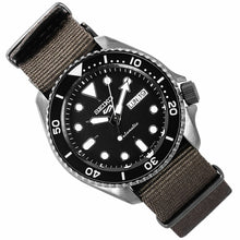 Load image into Gallery viewer, Seiko 5 Sport Automatic Black Dial Green Nylon Strap Watch For Men - SRPD65K4