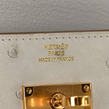 Load image into Gallery viewer, Ostrich Kelly Wallet To Go Gris Perle