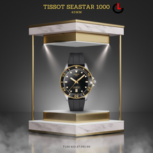 Load image into Gallery viewer, Tissot Seastar 1000 Black Dial Black Rubber Strap Watch For Men - T120.410.27.051.00