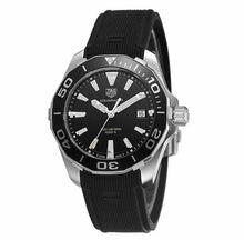 Load image into Gallery viewer, Tag Heuer Aquaracer Black Dial Black Rubber Strap Watch for Men - WAY111A.FT6151