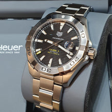 Load image into Gallery viewer, Tag Heuer Aquaracer Automatic Black Dial Silver Steel Strap Watch for Men - WAY2010.BA0927