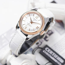 Load image into Gallery viewer, Tissot T-Classic Powermatic 80 Mother of Pearl Silver Dial White Leather Strap Watch For Women - T108.208.26.117.00