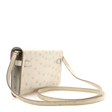 Load image into Gallery viewer, Ostrich Kelly Wallet To Go Gris Perle