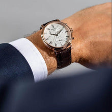 Load image into Gallery viewer, Tissot Carson Premium Chronograph Silver Dial Brown Leather Strap Watch For Men - T122.417.36.033.00
