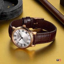 Load image into Gallery viewer, Tissot Carson Premium Lady Silver Dial Brown Leather Strap Watch For Women - T122.210.36.033.00