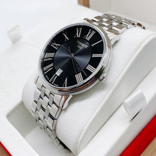 Load image into Gallery viewer, Tissot Carson Premium Black Dial Silver Steel Strap Watch For Men - T122.410.11.053.00