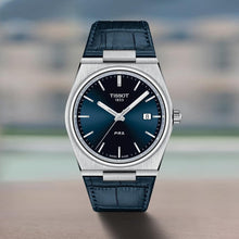 Load image into Gallery viewer, Tissot PRX Blue Dial Blue Leather Strap Watch for Men - T137.410.16.041.00