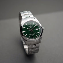Load image into Gallery viewer, Tissot Gentleman Powermatic 80 Silicium Green Dial Silver Steel Strap Watch For Men - T127.407.11.091.01
