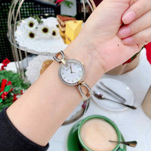 Load image into Gallery viewer, Bulova Crystal Collection Mother of Pearl Dial Gold Steel Strap Watch for Women - 98L225