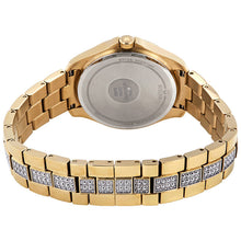 Load image into Gallery viewer, Bulova Crystal Collection Silver Crystal Dial Gold Steel Strap Watch for Women - 98L228