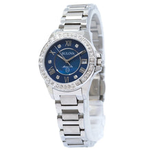 Load image into Gallery viewer, Bulova Marine Star Blue Dial Silver Steel Strap Watch for Women - 96R215