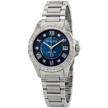 Load image into Gallery viewer, Bulova Marine Star Blue Dial Silver Steel Strap Watch for Women - 96R215
