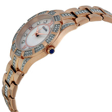 Load image into Gallery viewer, Bulova Crystal Mother of Pearl Dial Rose Gold Steel Strap Watch for Women - 98L197