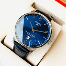 Load image into Gallery viewer, Tissot Chemin Des Tourelles Powermatic 80 Blue Dial Blue Leather Strap Watch for Men - T099.407.16.047.00