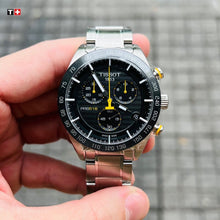 Load image into Gallery viewer, Tissot PRS 516 Chronograph Black Dial Silver Steel Strap Watch For Men - T100.417.11.051.00
