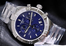 Load image into Gallery viewer, Tissot PR 100 Sport Quartz Chronograph Blue Dial Silver Steel Strap Watch For Men - T101.617.11.041.00