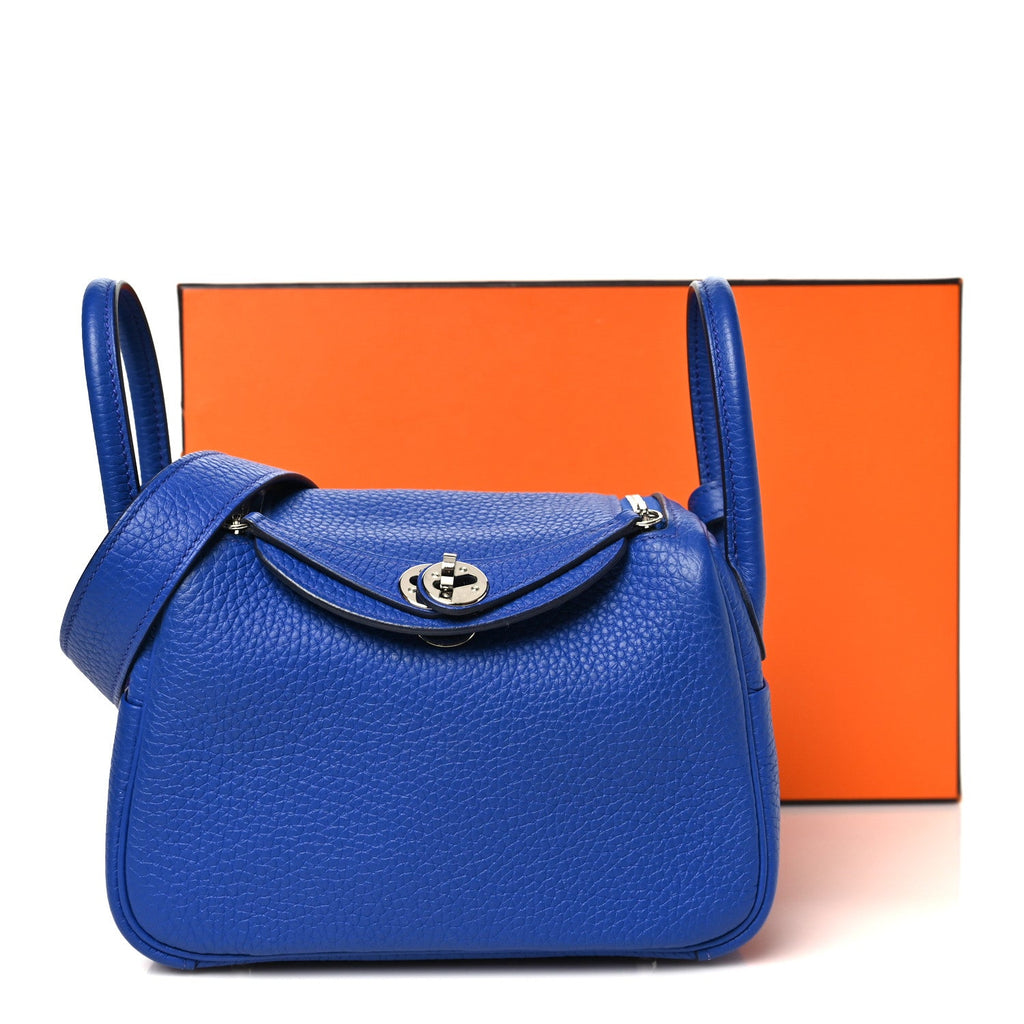 Taurillon Clemence Mini Lindy 20 Bleu Electrique