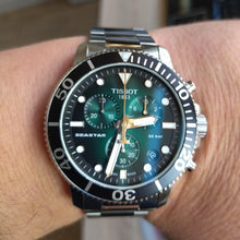Load image into Gallery viewer, Tissot Seastar 1000 Chronograph Green Dial Silver Steel Strap Watch For Men - T120.417.11.091.01