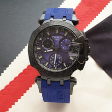 Load image into Gallery viewer, Tissot T Race Chronograph Blue Dial Blue Silicone Strap Watch For Men - T115.417.37.041.00