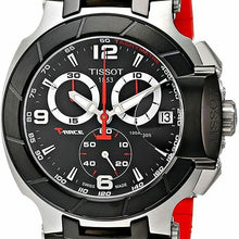 Load image into Gallery viewer, Tissot T Race Chronograph Black Dial Red Silicone Strap Watch For Men - T115.417.27.051.00