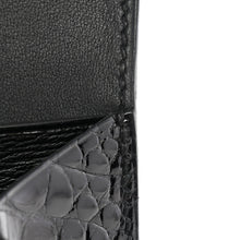Load image into Gallery viewer, Shiny Alligator Constance Short Wallet Black