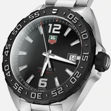 Load image into Gallery viewer, Tag Heuer Formula 1 Quartz Black Dial Silver Steel Strap Watch for Men - WAZ1110.BA0875