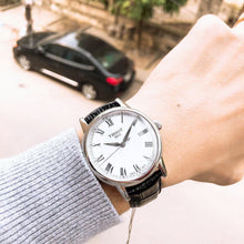 Load image into Gallery viewer, Tissot T Classic Carson White Dial Black Leather Strap Watch for Men - T085.410.16.013.00