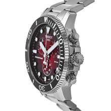 Load image into Gallery viewer, Tissot Seastar 1000 Chronograph Red Dial Silver Steel Strap Watch For Men - T120.417.11.421.00