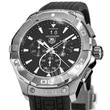 Load image into Gallery viewer, Tag Heuer Aquaracer Chronograph Black Dial Black Rubber Strap Watch for Men - CAY1110.FT6041