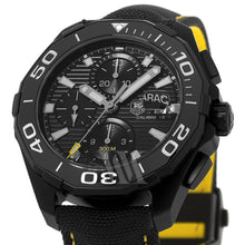 Load image into Gallery viewer, Tag Heuer Aquaracer Chronograph PVD Black Dial Black Nylon Strap Watch for Men - CAY218A.FC6361