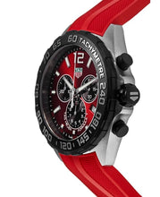 Load image into Gallery viewer, Tag Heuer Formula 1 Chronograph Red Dial Red Rubber Strap Watch for Men - CAZ101AN.FT8055