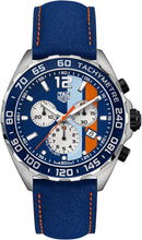 Load image into Gallery viewer, Tag Heuer Formula 1 Gulf Edition Blue Dial Blue Leather Strap Watch for Men - CAZ101N.FC8243