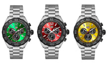Load image into Gallery viewer, Tag Heuer Formula 1  Chronograph Green Dial Silver Steel Strap Watch for Men - CAZ101AP.BA0842