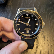 Load image into Gallery viewer, Tissot Seastar 1000 Black Dial Black Rubber Strap Watch For Men - T120.410.27.051.00